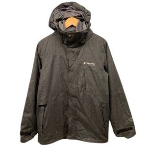 Columbia Men's Omni Tech Waterproof‎ Breathable Hooded Dark Gray Parka Size M